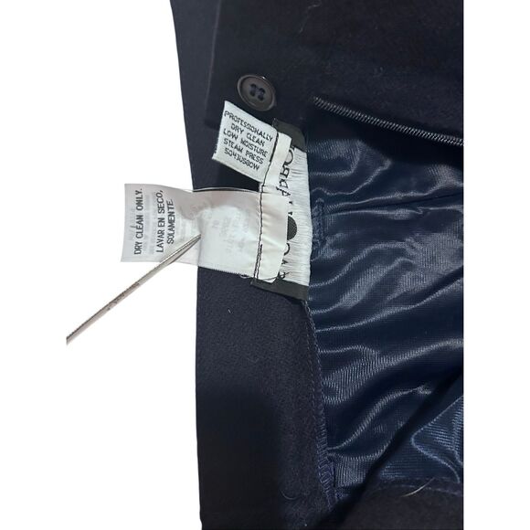 Vintage SAG HARBOR Wool Pleated High Waist Straight Leg Pants Blue Sz 16 - Picture 4 of 9